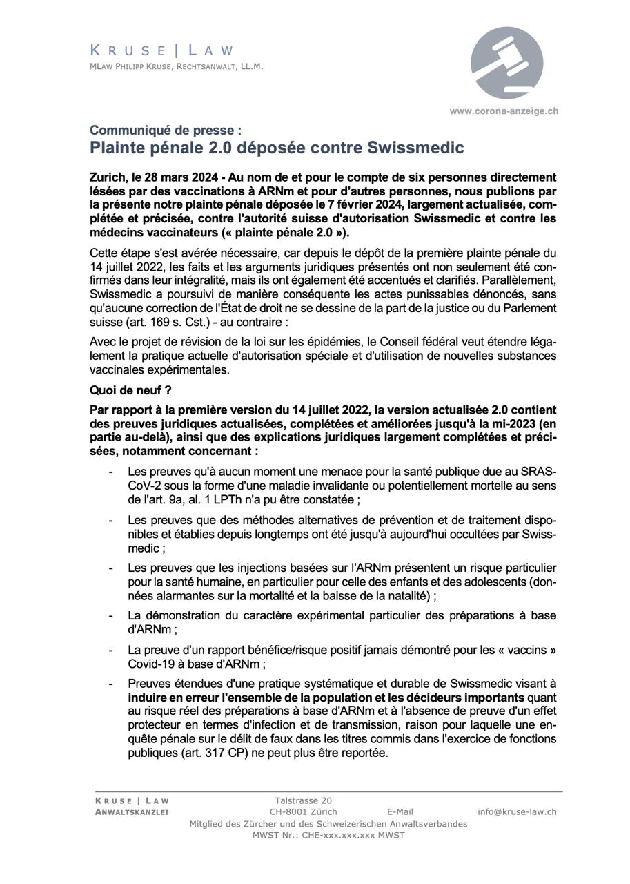 KRUSE_COMMUNIQUE DE PRESSE_Swissmedic 2.0_2024-03-28_page1